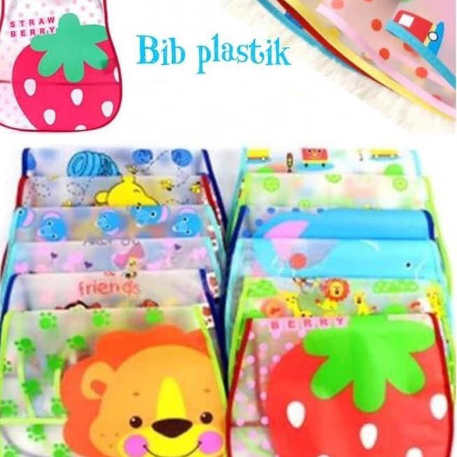 

[Terhebat se-RI] Bib Plastik Motif Lucu dan Warna Cerah