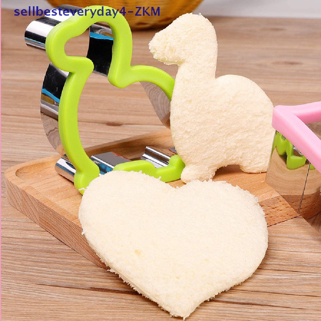 1 Pc / Set Cetakan Pemotong Roti Sandwich Bentuk Hewan Dinosaurus Butterfly Heart Bahan Stainless Steel Untuk Anak