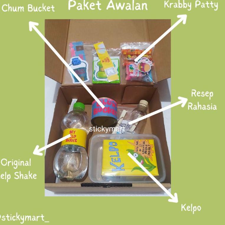 

P-UGU> ☼> Paket Spongebob (MAKANAN ASLI + Freebies) top produk>