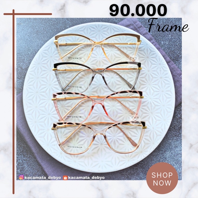 Kacamata Leopard/Kacamata Cat Eye/Frame Leopard Cat Eye/Ganti Lensa Murah/Kacamata Cewek Kekinian