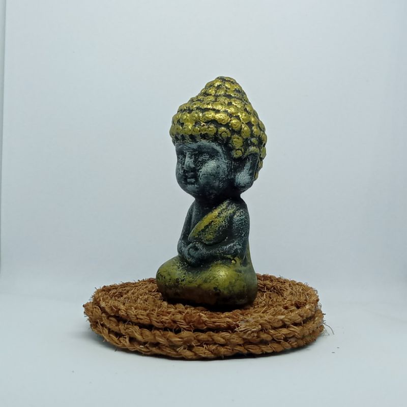 Hiasan aquarium patung budha aesthetic rustik