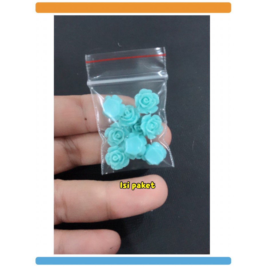 Deco part resin cabochon bahan deco bahan kerajinan tangan rose mawar