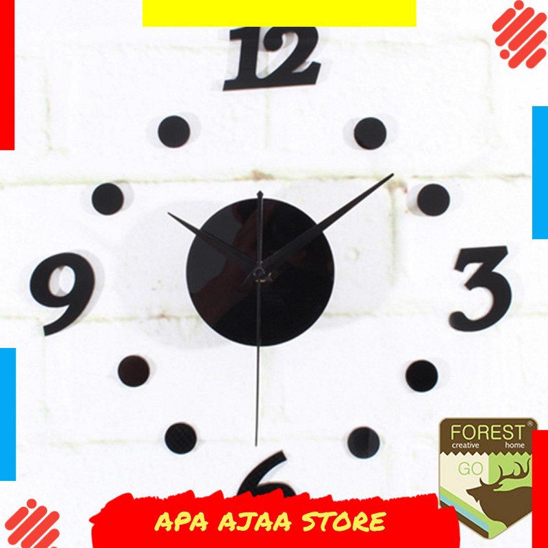 Best Seller ! Taffware Jam Dinding DIY Giant Clock Creative Design 30-50cm DIY-06