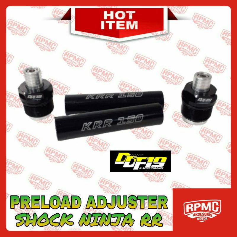 PRELOAD ADJUSTER NINJA RR R SETELAN REBOUND SHOCK DEPAN BY DDF