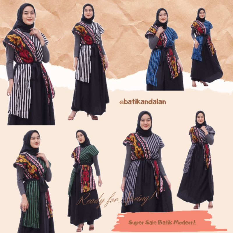 Gamis Batik Wanita Modern / Baju Batik Wanita High Quality