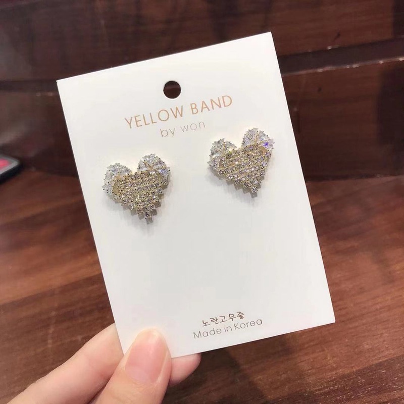 Korea elegan internet populer anting-anting 2020 baru cinta jantung stud anting-anting wanita bermut