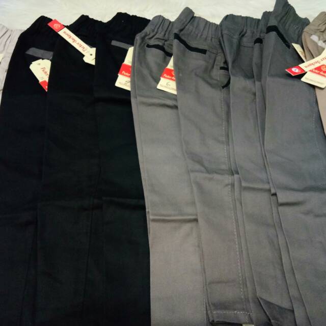 Celana chino panjang stretch tidak kaku