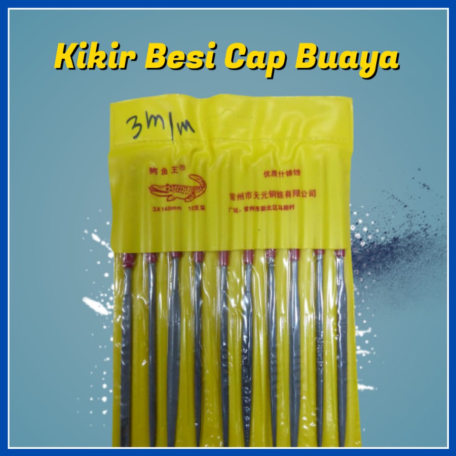 Kikir Besi Cap Buaya 3mm 1 set
