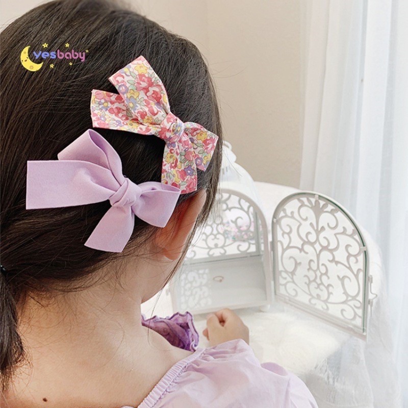 5 Pcs Jepit Rambut Bayi Anak Perempuan Model Pita Motif Bunga Gaya Korea Lucu Headband Lucu Anak