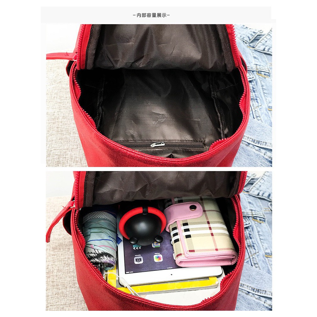 Tas Ransel Wanita Korea THX Korean THX Backpack / Shiny Korean Tumblr Glitter Backpack