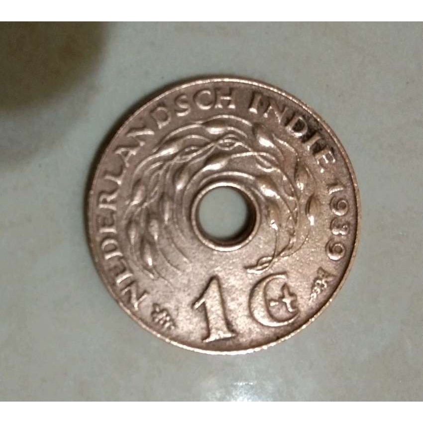 Koin / Uang Kuno Belanda Tahun 1945 1C