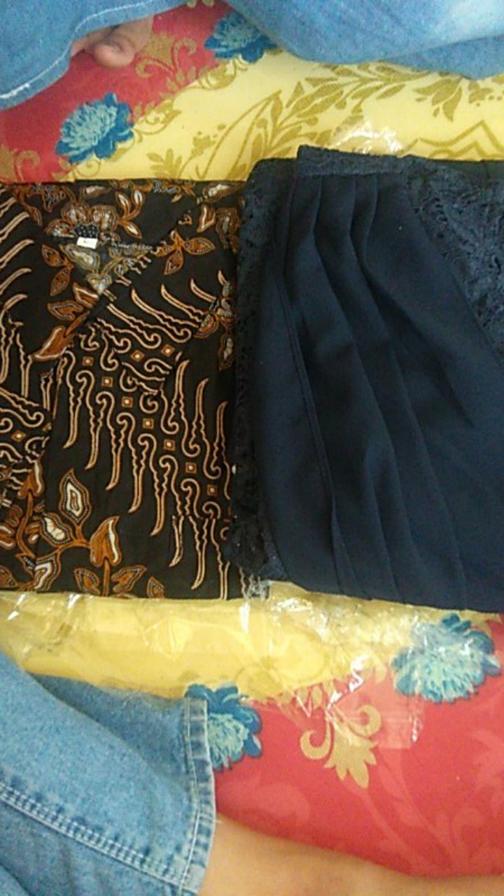 Maura Couple - Sania Ruffle Batik Couple Ori Ndoro Jowi Dnt Garansi Termurah Shopee - Payet Navy