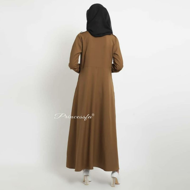 Gamis pemda /gamis hamil /gamis busui / gamis pns resleting depan