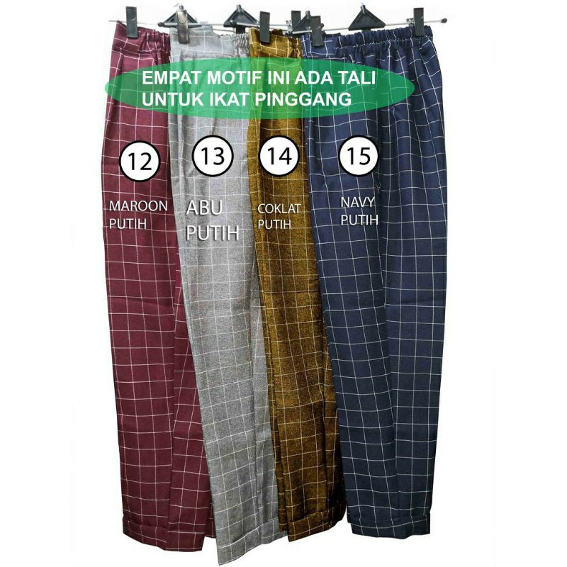 CELANA WANITA NUNA PANTS/CELANA KOTAK TARTAN TERBARU WANITA/BAHAN FLANEL