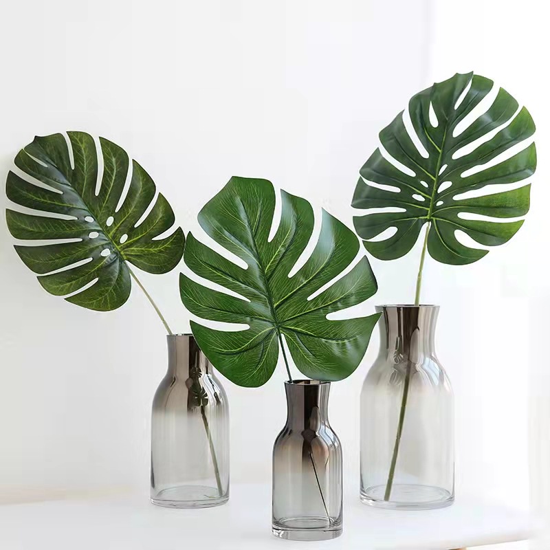 Bunga Daun Hias Artificial Daun Plastik Tropical Monstera Dekorasi Rumah Daun Hias Sintetis Palsu PBP95