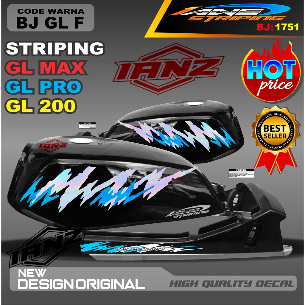 STRIPING HOLOGRAM GL PRO /  STIKER GL MAX VARIASI HOLOGRAM / STIKER HOLOGRAM