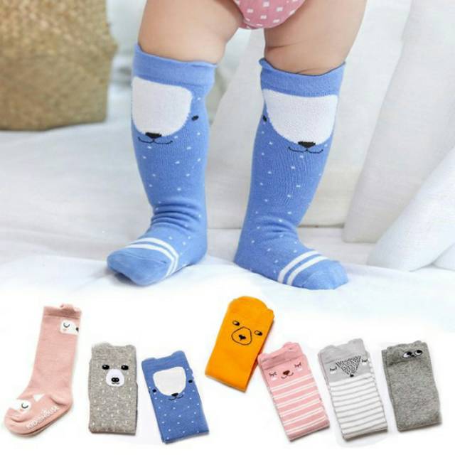 KAOS KAKI PANJANG-ANTI SLIP/KAOS KAKI MOTIF KARAKTER LUCU