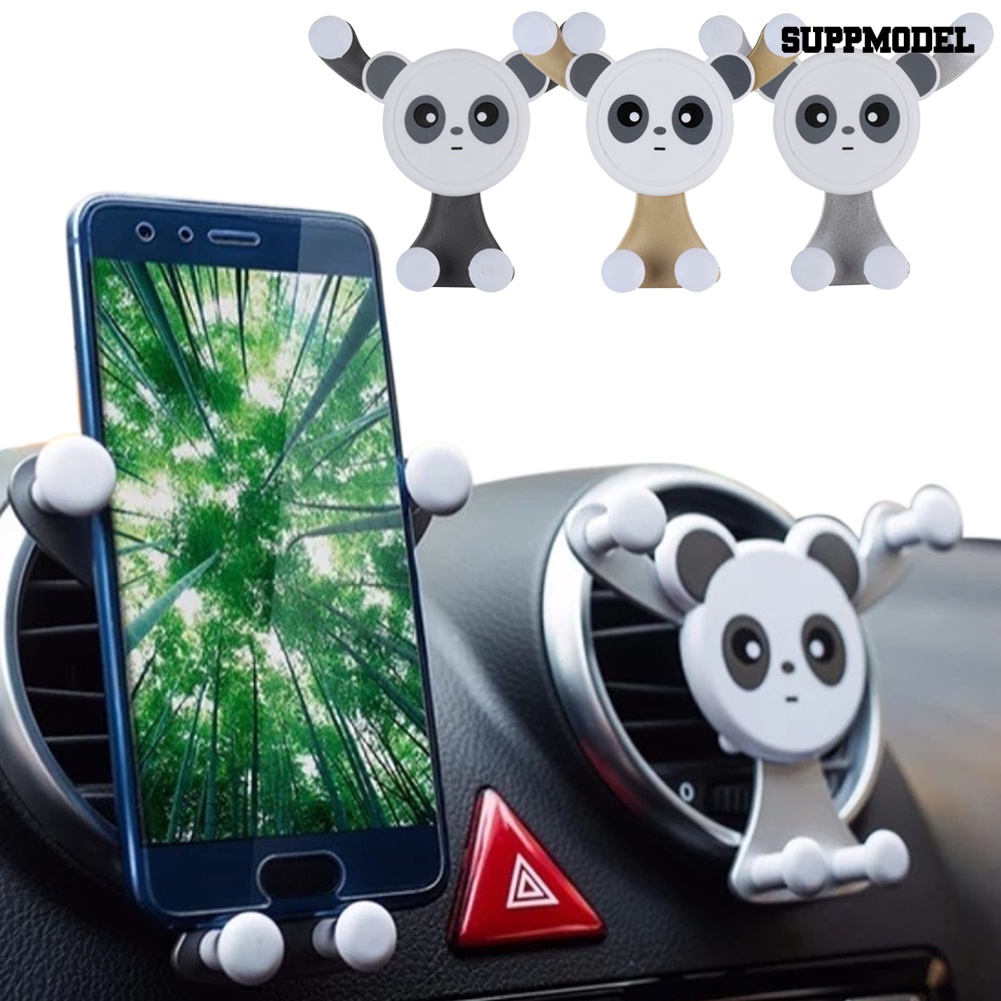 Sdl Bracket Dudukan Handphone Gravitasi Universal Bentuk Panda Lucu Untuk Kisi Ac Mobil