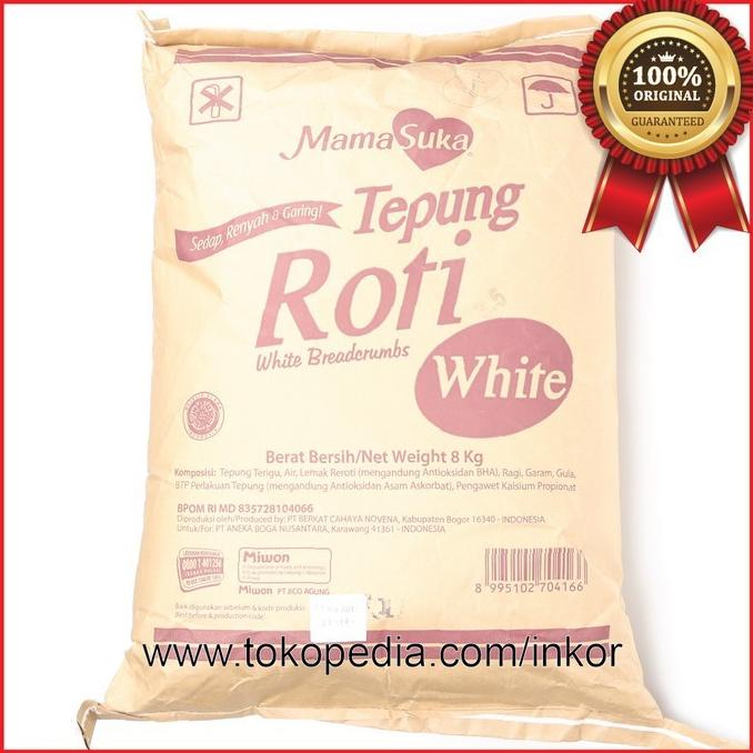 

BISA COD MAMASUKA TEPUNG ROTI WHITE BREADCRUMB SEDAP RENYAH GARING 8KG