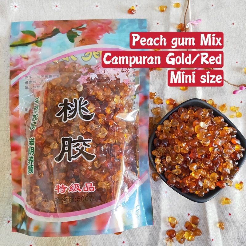 

Peach Gum Mutiara Mix Gold Red/500Gram Campuran