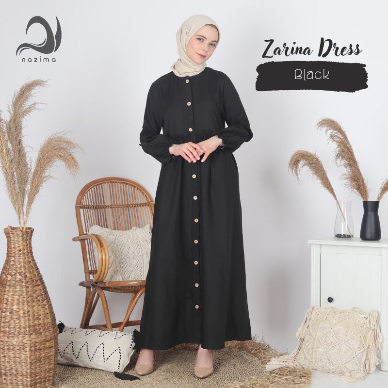 Nazima Gamis Dewasa Zarina Dress-Hitam