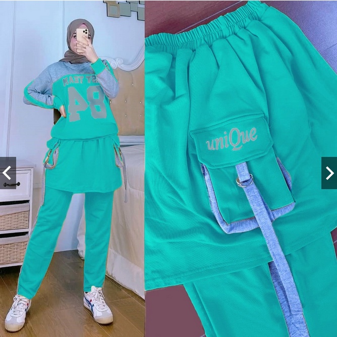 TEAM 84 SETELAN SET CELANA ROK 04 | TRENING SET 84 | SETELAN TREANING OVERSIZE