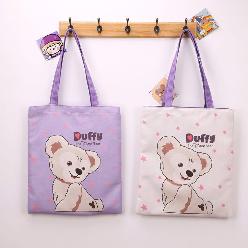 ~ PIYOSHI08 ~ Tote Bag The Bear Tas Bahan Dinir Desain Sablon AF115