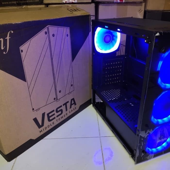 CASING INFINITY VESTA 4 FAN BLUE CASING GAMING