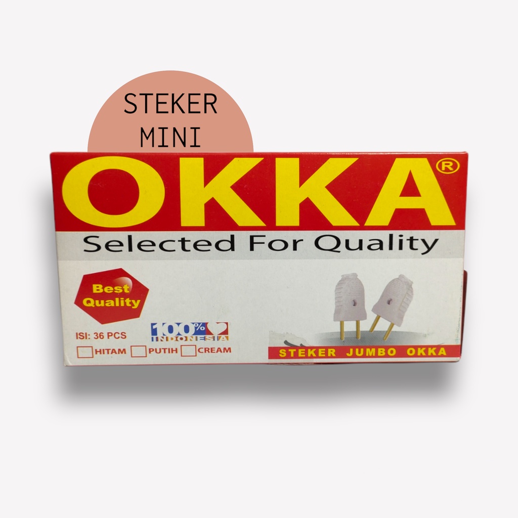 OKKA Steker Mini / Steker Gepeng Putih