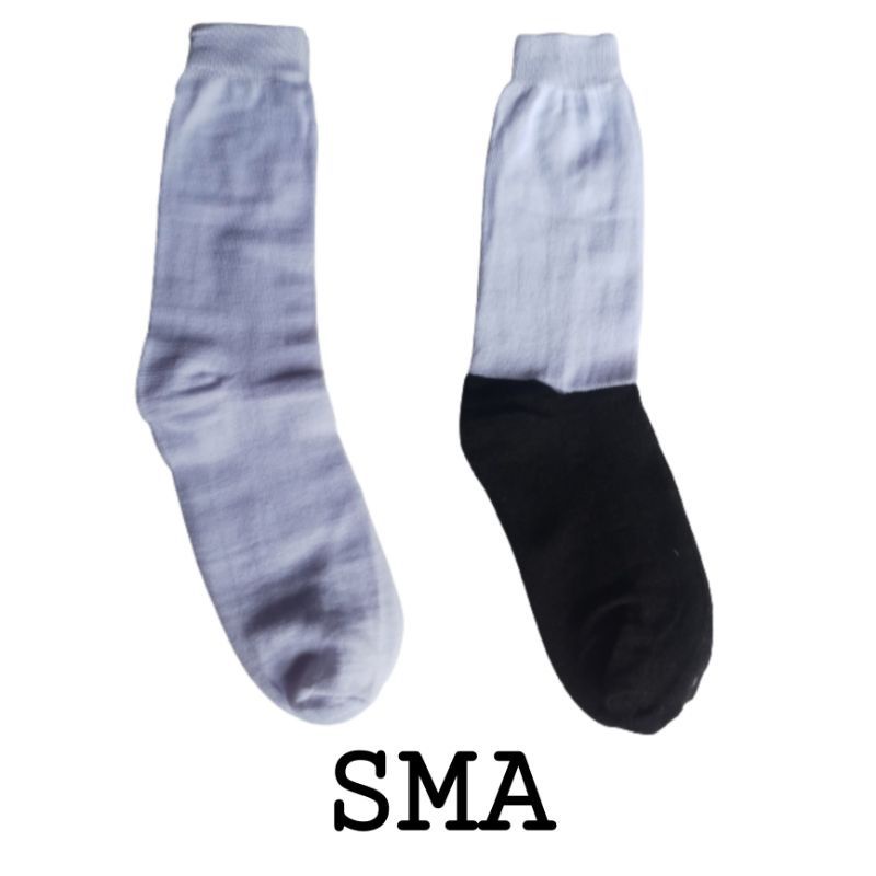 KAOS KAKI SEKOLAH HITAM PUTIH SD SMP SMA KAOSKAKI HITAM / KAOS KAKI PUTIH NILON