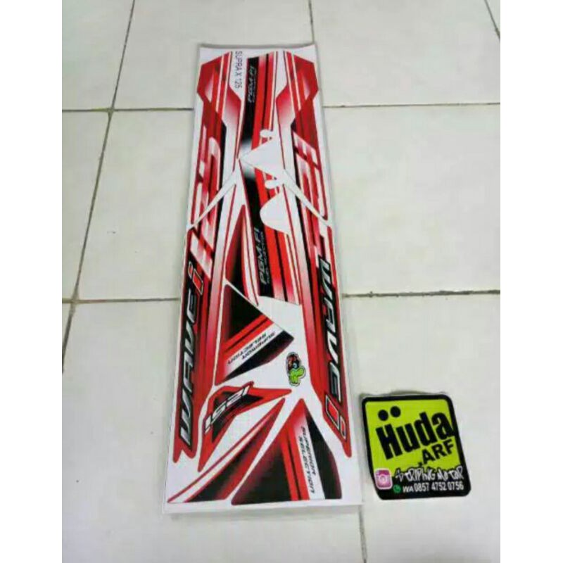 Striping sticker list body VARIASI Honda Supra X 125 motif wave i 125 Thailand