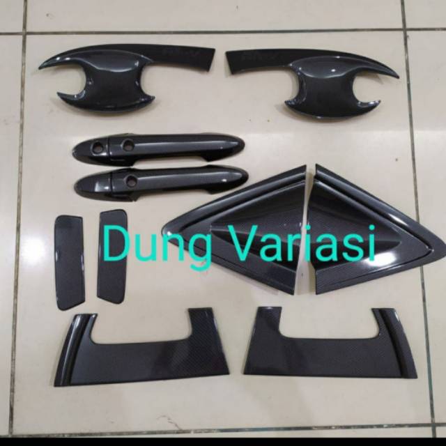 Paket outer handle depan belakang Honda HRV carbon