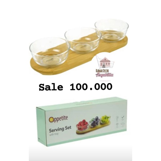 wadah saji free baki/ wadah sambal kaca/ wadah saji kaca serbaguna