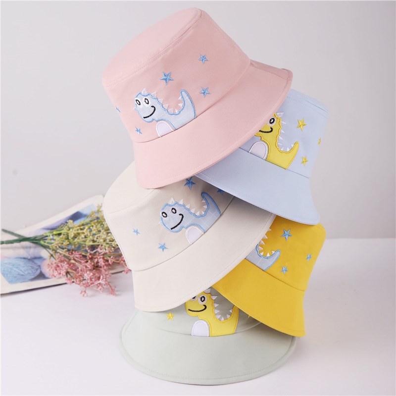 Bucket hat anak dino topi anak motif dino bordir