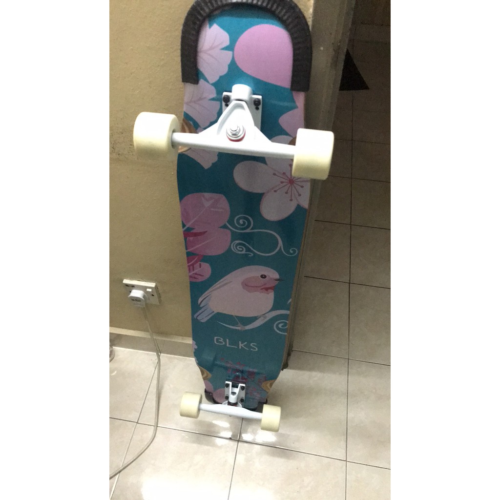 New 107CM Maple longboard Dance Board Papan Panjang Skateboard Perempuan Dewasa Skateboard Gaya Bebas 4roda