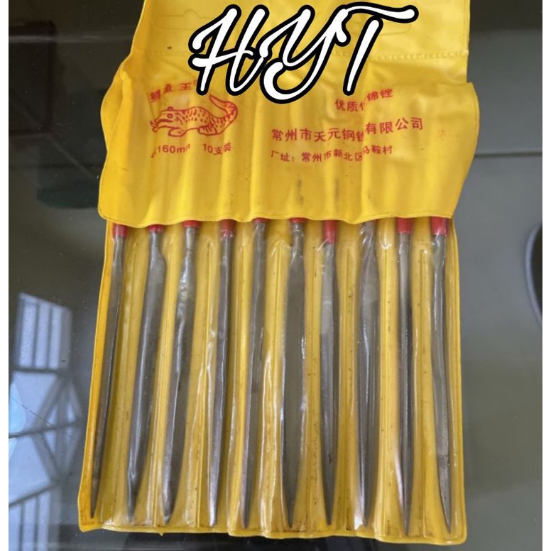 Kikir Besi File Cap Buaya Set 10 Pcs Size 5 x 180 mm kikir set