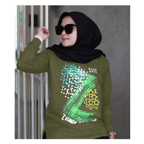 BISA COD✓ BLOUSE GRAVIT JUMBO / KAOS ATASAN ZOLAQU / ATASAN MUSLIM LENGAN PANJANG / ATASAN WANITA JU