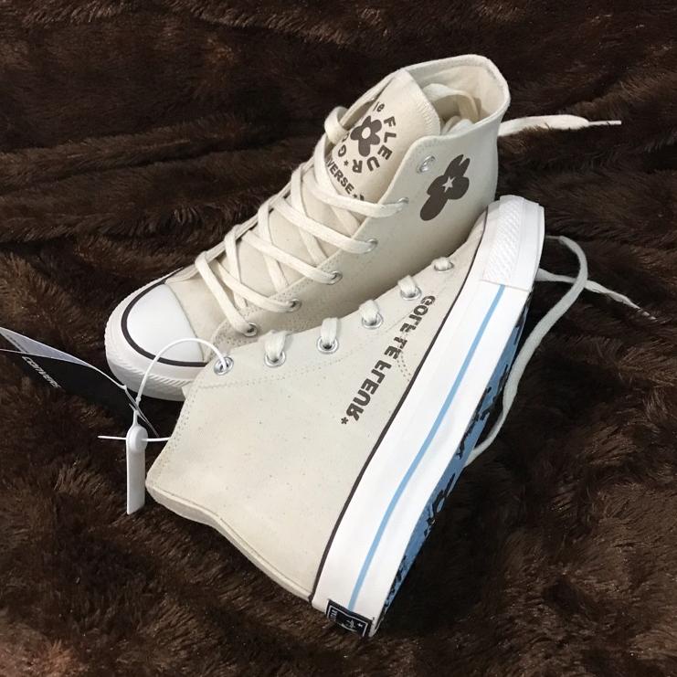 Terbagus.. (FREE PAPER BAG CONVERSE) SNEAKERS CONVERSE 70S HIGH GOLF LE FLEUR OFF WHITE BNIB