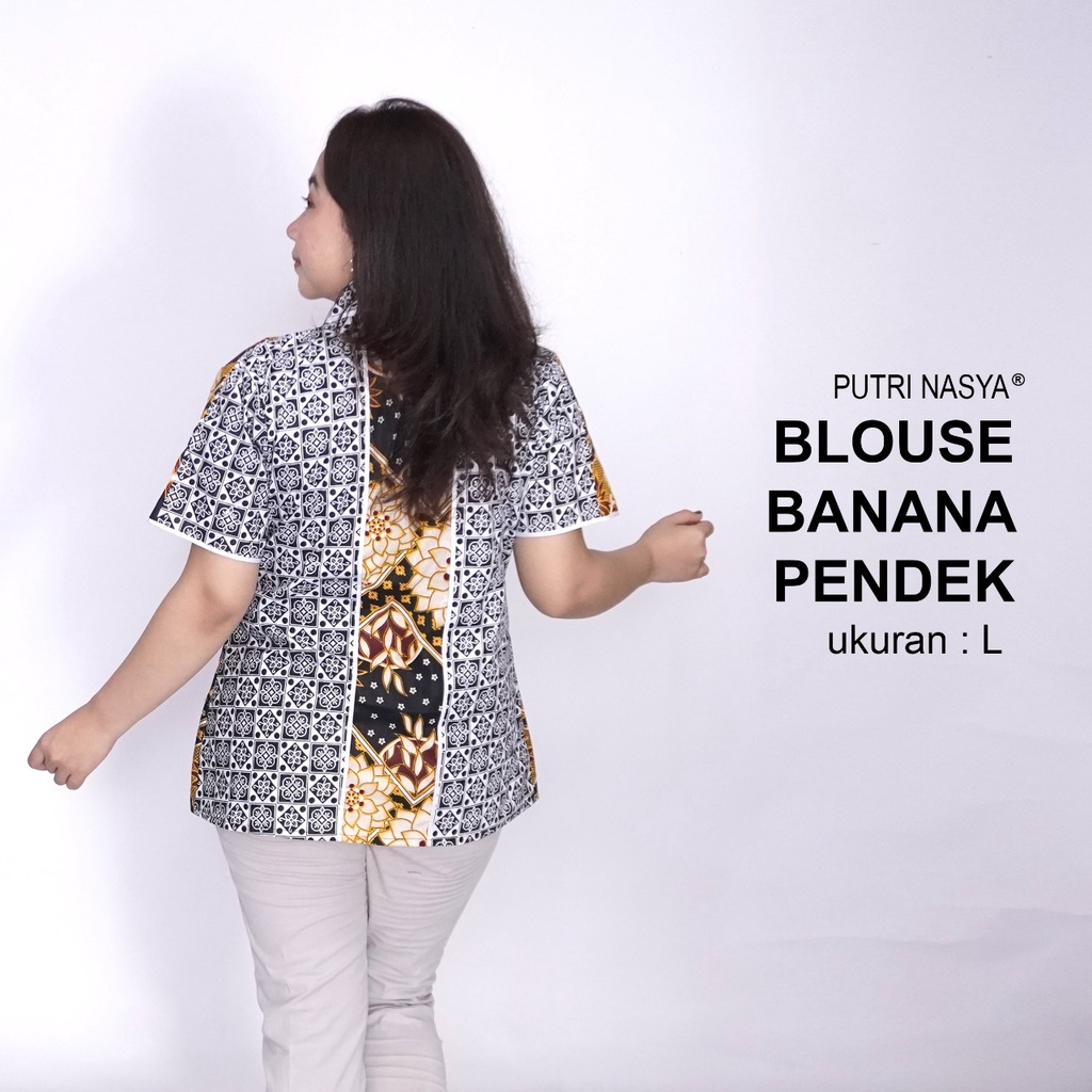 Blouse Big Size Batik Wanita Atasan Batik Lengkap S-M-L-XL-2L-3L-4L-5L-6L-7L Model Blus Jumbo Seragam Batik / Atasan Formal Kantor Wanita Big / Pakaian Batik Wanita Kekinian Jumbo / Atasan Kerja Model Terbaru Batik Bahan Katun Wanita