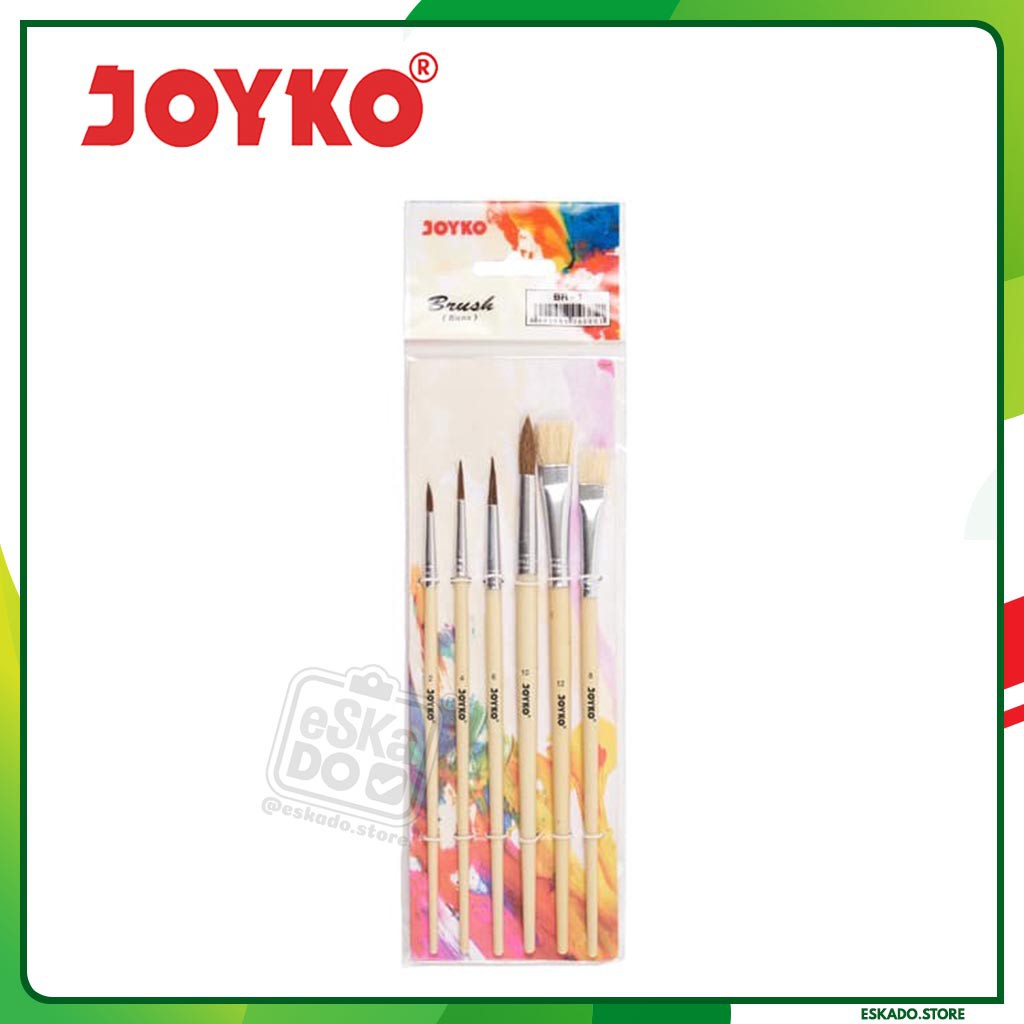 

Kuas Cat Air Joyko Set 6/ Kuas Lukis/ Joyko Brush Set 6 BR-1