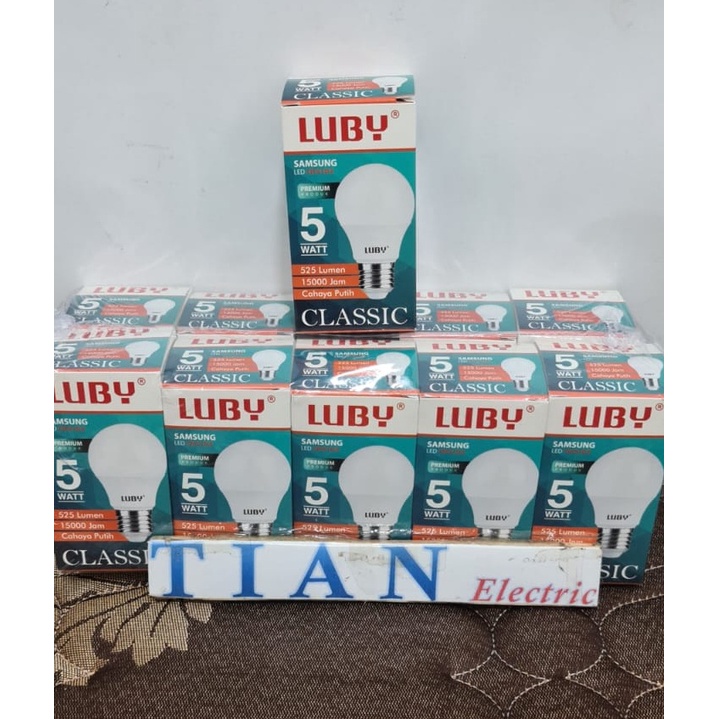 LUBY Lampu LED Classic Cahaya Putih 5 Watt