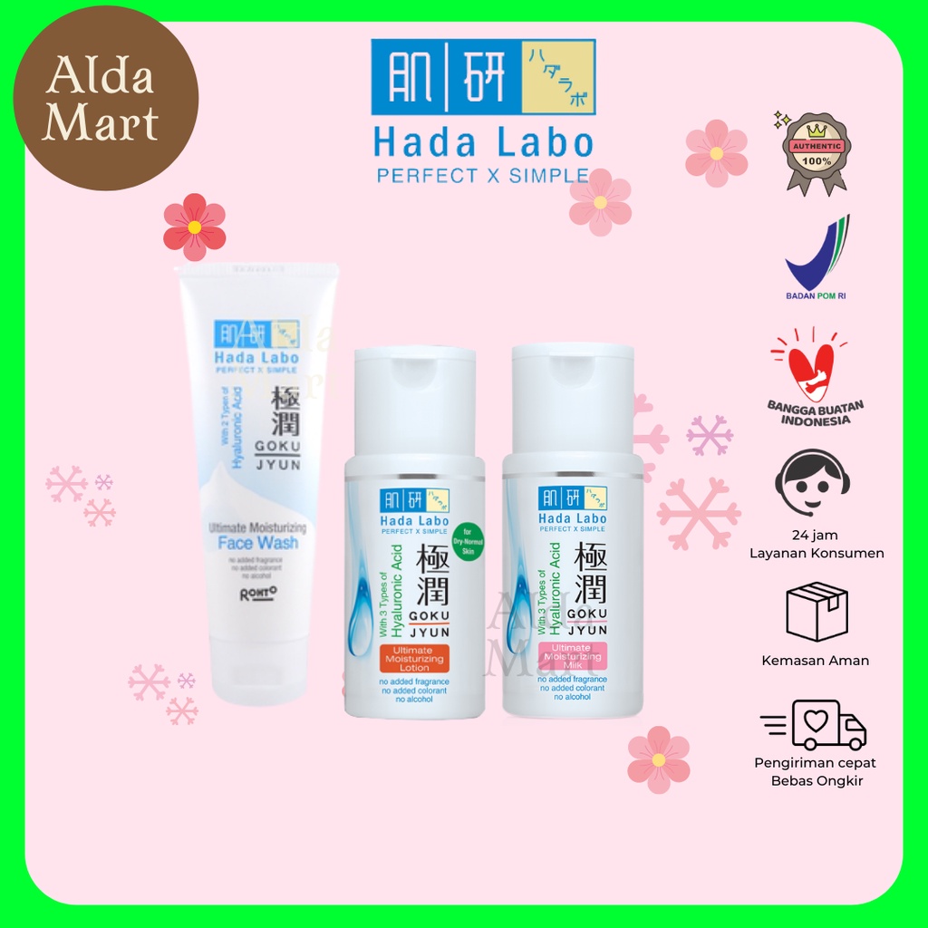 HadaLabo Gokujyun Ultimate Moisturizing Face Wash 50gr | 100gr Original BPOM