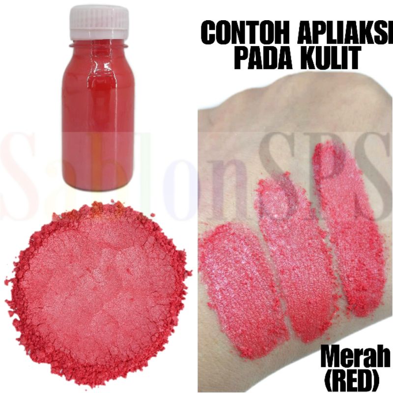 BUBUK POWDER SHIMMER MERAH RED 40gr