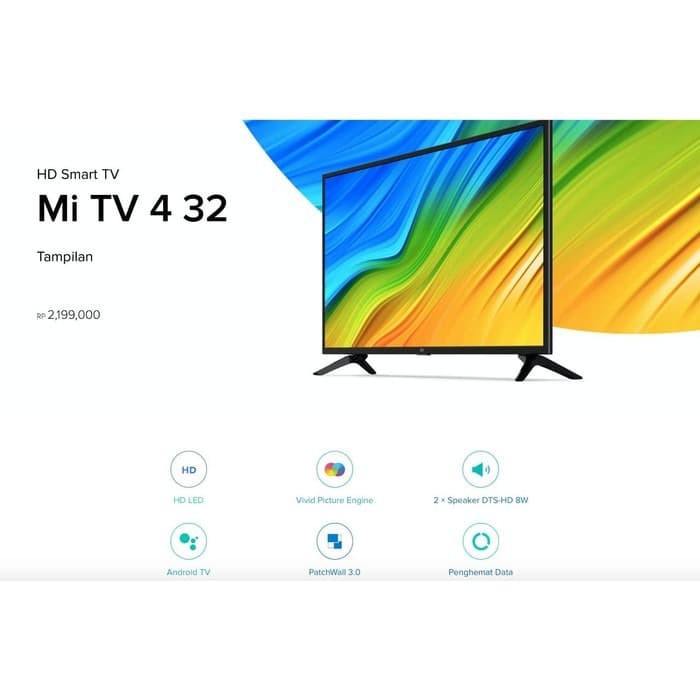 XIAOMI Mi TV 4 Android Smart LED TV [32 Inch] Resmi | Shopee Indonesia