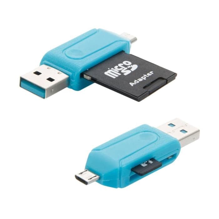 Card Reader 2 Slot OTG For MicroSD SD OTG Grosir