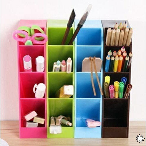 Rak Mini 4 Sekat Serbaguna Tempat Sendok Pensil Bulpen Kosmetik RK02