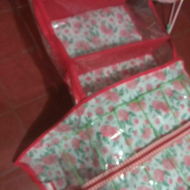 Rak Gantung 4in1 Rak 4in1 Motif Merah Serasi Hbo Hso Hjo Rak Underware Resleting