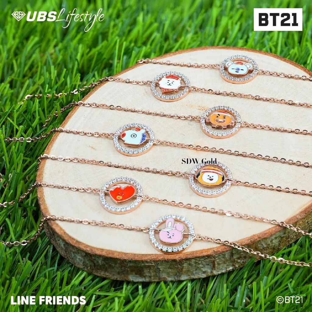 Gelang Emas BT21 &quot;Line Friends&quot; 8K - SDW Gold -