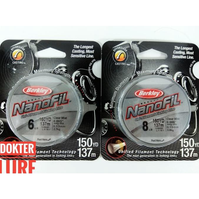 TERBARU SENAR BERKLEY Nanofil 6lb 0,13mm 137m Ultralight Casting