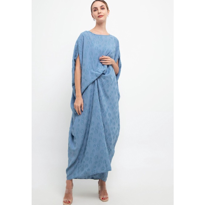 TERBARU        CHIC SIMPLE RUCHED SAKURA JACQUARD KAFTAN